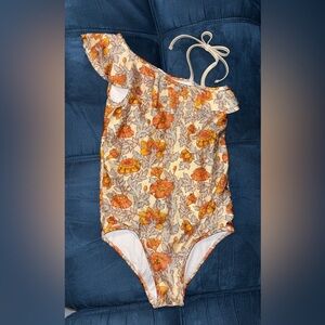 Zimmerman Kids floral-print one-shoulder swimsuit